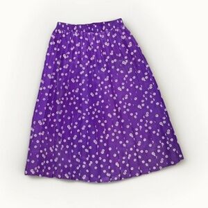 Vintage ANDREA GAYLE Womens 24” Size 4 Skirt Pleated Retro Purple Pull On Midi